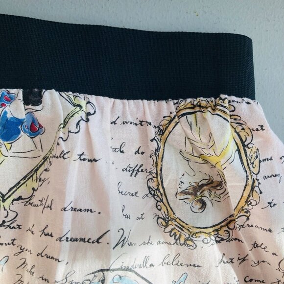 Cosplay Skirt Cinderella Snow White Princesses Print Handmade Hi Stretch 28” - Picture 7 of 11